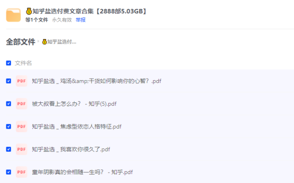 知乎盐选付费文章【2888部5.03GB】